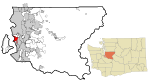 King County Washington Incorporated and Unincorporated areas Burien Highlighted